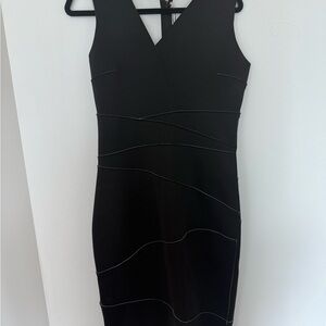 Elie Tahari Black Midi Dress